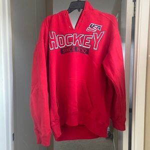 Hockey red hoodie